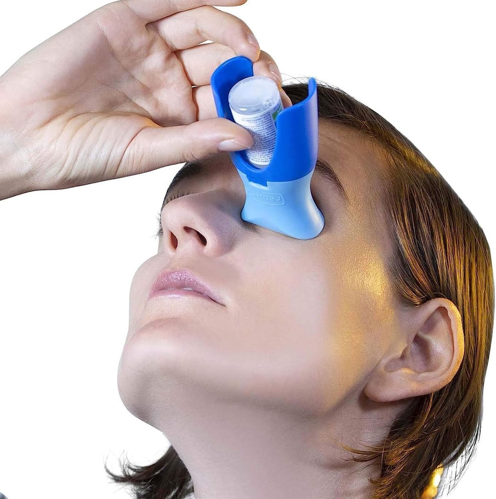 Remedic Eye Drop Helper with Silicone Adapter – Guía de gota de ojo precisa y unificada para ancianos y cuidadores
