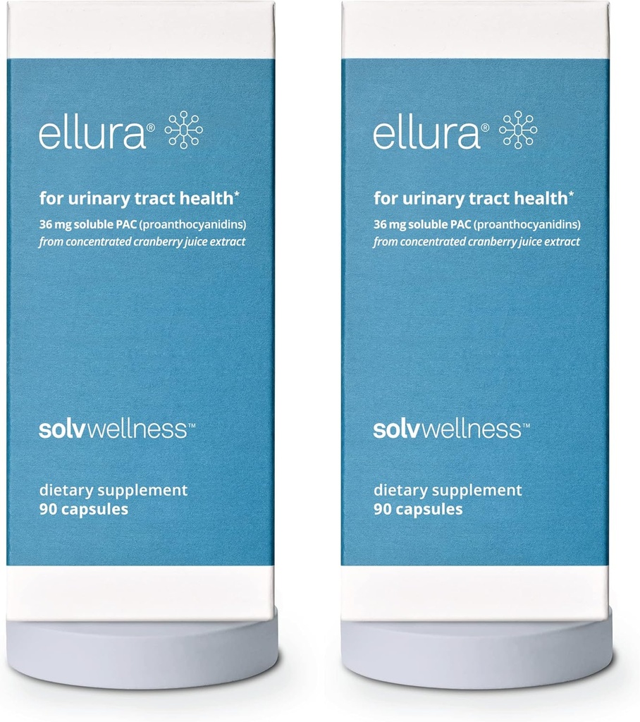 ellura Solv Wellness Clinically Provenido Suplemento de arándano: Obtener cabeza de UTIs con 36 mg de PAC 100% Biodisponible, 180 cápsulas