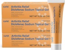 Curist Diclofenac Artritis Crema Gel 1% (3 Tubos de 150g)- Stop Pain en Wrists, Pies, Codos, &amp; Tobillos. Artritis de la mano Alivio de la manija &amp; Artritis de rodilla Alivio del dolor (3 Pack, 5.29 oz ea.)