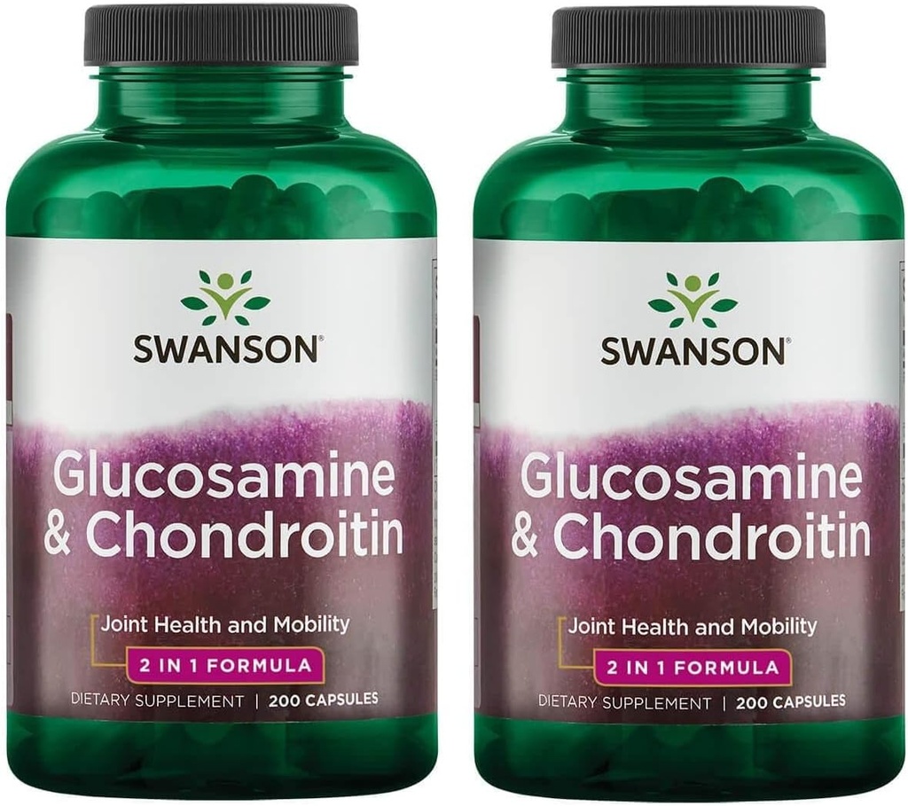 Swanson Glucosamine " Condroitin Combo 500/250 Milligrams 200 Capsules (2 Pack)