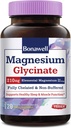 Bonawell Magnesium Glycinate, 210 mg Elemental Magnesium Por Serving, Fully Chelated " Non-Buffered, Supports Relaxation, Nerve, Muscle " Bone Health, 120 Vegan Capsules