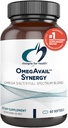 Diseños para OmegAvail Synergy - Complejo Omega para Adultos - Omega 3-6-7-9 Ácidos grasos de Borage y Macadamia Oil + Triglyceride (TG) Aceite de pescado con DHA &amp; EPA (60 Softgels)
