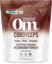 OM Mushroom Cordyceps Powder 7.05 oz (100 Servings) – Organic, Vegan, Non-GMO, Gluten-Free – Energy, Stamina &amp; Endurance Support – Adaptogenic Superfood for Sports, Performance, Smoothies & Tea
