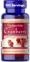 Pride Premium Cranberry Fruit Concentrate 252mg (12,600mg Equivalente) con vitaminas C y E, Suplemento dietético para soporte del sistema inmunitario, 100 Rapid Release Softgels