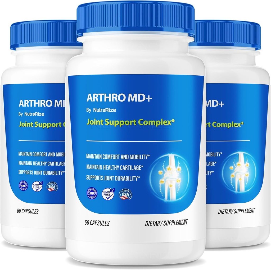 (3 Pack) Arthro MD+ Capsules, Arthro MD Joint Support, All Natural Formula to Support Flexibility and Mobility, Premium Pills for Healthy Joints, Arthro M D Review (180 Capsules)