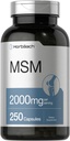 Horbäach MSM Supplement Capsules  2000mg ← 250 Count ← Non-GMO y Gluten Free Formula ← Methylsulfonylmethane