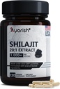 Puro Shilajit Capsules 1000mg 120 Cuenta con ácido Fulvic & 85+ Minerales Trace para la energía mejorada y apoyo inmunitario Hombres &amp; Mujeres mejor que Shilajit Resin