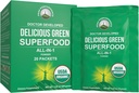 Rendimiento de pico Ecológico Verdes Superfood Powder Solo Servir Packets de viaje. Mejor Tasting Organic Green Juice Super Food con 25+ Todos los ingredientes naturales para Max Energy. (20 Pack)