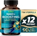 GriMed NAD + Boosting 16,550mg- x12 Power with NR + Resveratrol Turmeric + Quercetin - Cellular Energy, Cellular Repair, Healthy Aging - USA Tested (90 Count (Pack of 1))