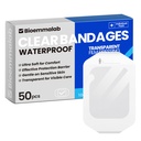 Large Waterproof Bandages Clear Dressings Tattoo Tape Sensitive Skin Wounds Care, Transparent Film Dressing Adhesive Occlusive Patch for Post Surgical Use, 4" x 4 3/4", 50 Packs