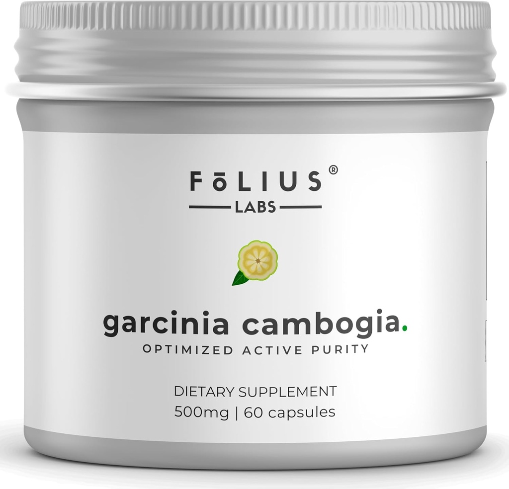 Pura Garcinia Cambogia Extracto Suplemento 500mg - 100% Natural HCA Extracto Concentrado al 60% - Apoyo Digestión y Metabolismo Saludable - 60 cápsulas