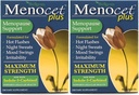 Wellgenix Menocet Plus Menopause Support - Suplemento de la menopausia todo en uno - Cuidado diario de las mujeres - Flash calientes, sudaderas nocturnas, costuras de orina - 30 tabletas (Pack of 2)
