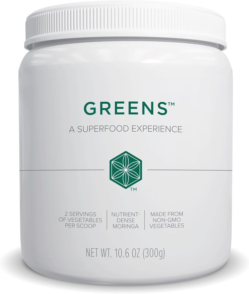 Isagenix Moringa Greens - Green Drink Powder with Antioxidants & Superfoods - Suplemento Nutricional - Hecho con no GMO, Hortalizas enteras - 10.6 oz (30 Servimientos)