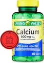 Spring Valley Calcio 600 mg, 100 Tablets ← Calcio Suplemento 600 mg Silencioso Calcio Suplemento + STS Pegatina.