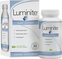 Soporte para dormir Luminite - Suplemento de Ayuda para dormir de noche - L-Tryptophan, Melatonin, Chammomile - Non Habit Forming, 30 Conde