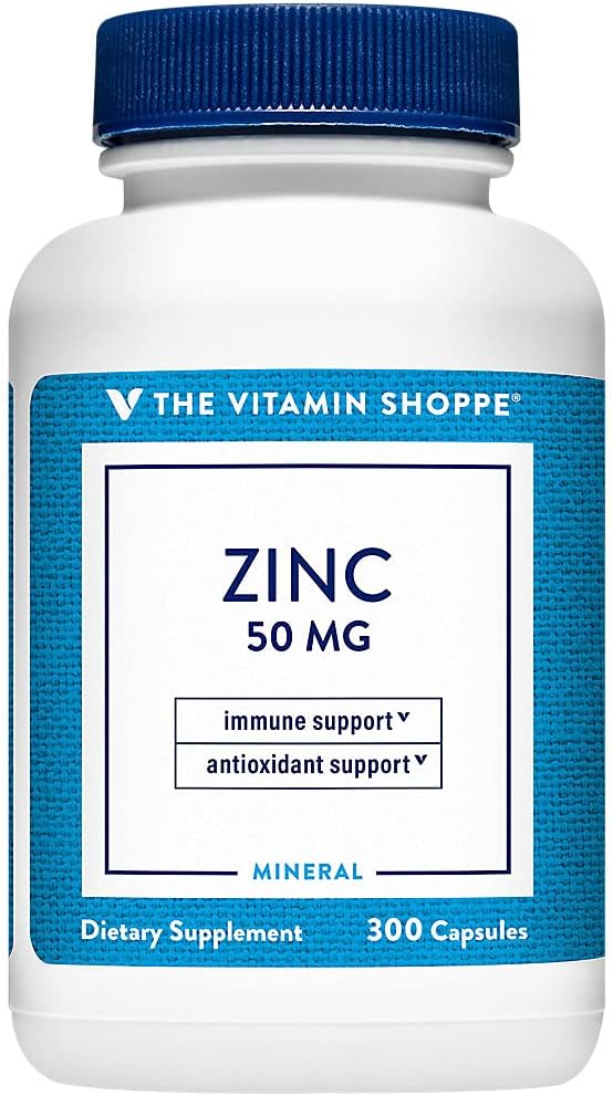 La vitamina Shoppe Zinc 50mg por servicio (300 cápsulas)