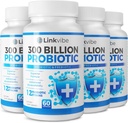 Probiótico 300 Billones CFU - 12 Strains with Organic Prebiotics for Digestive & Gut, Immune, Bloating Health - Probiotics for Women and Men - Daily Dairy Free, Shelf Stable - 240 Condes