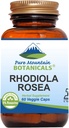 Pure Mountain Botanicals Rhodiola Rosea Suplemento - 60 Kosher Vegan Capsules con 250mg Rhodiola Root Extracto