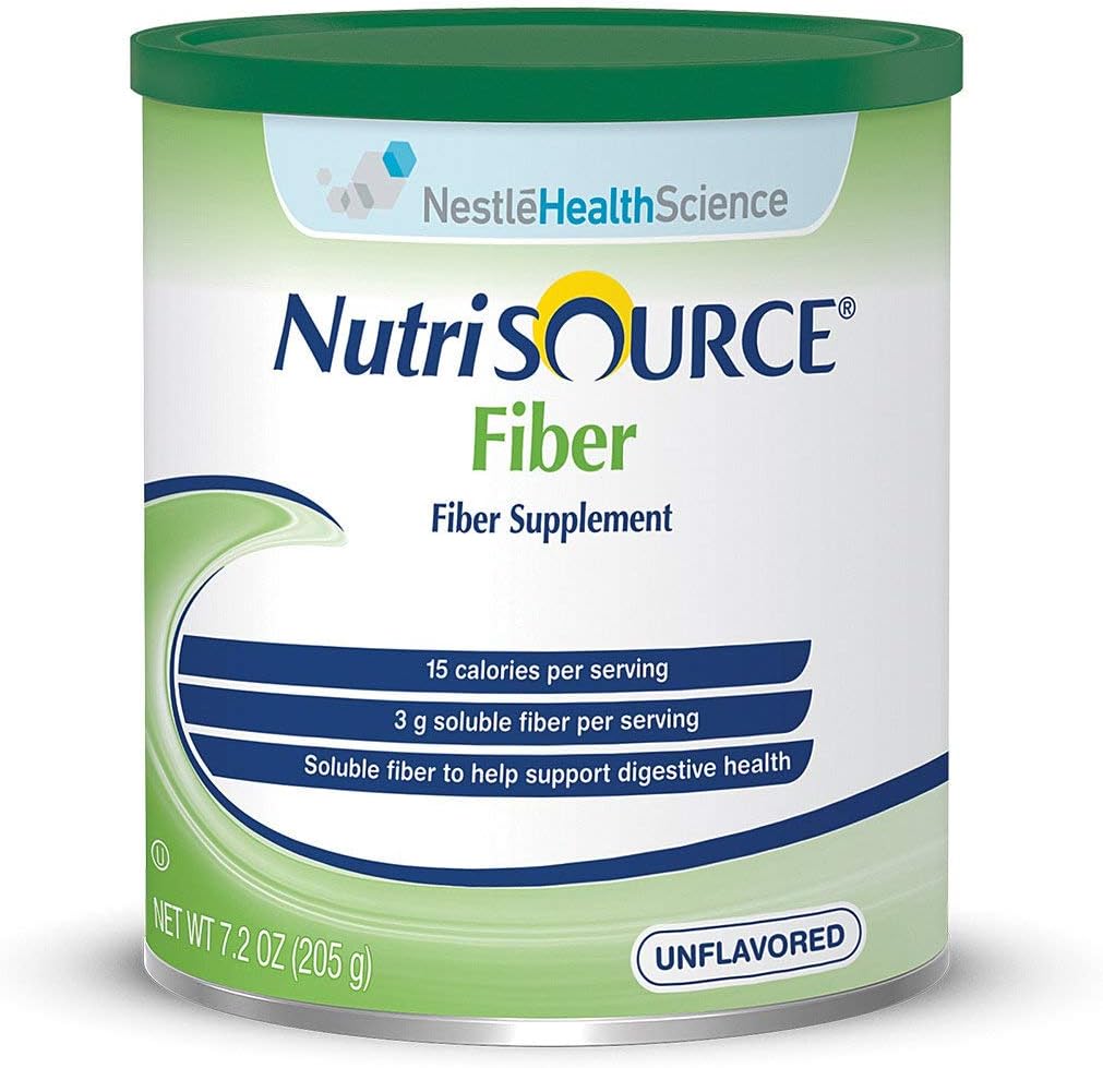 NutriSOURCE Fiber Suplemento Powder-Flavor Calorías desfavoradas 15 / 1 tbsp (4 g) Style Powder Packaging 7.2 oz (205 g) Can - Cada 1