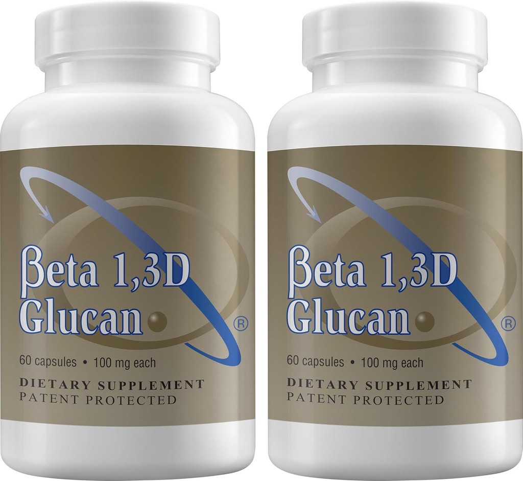 Transfer Point Immune Support Supplement Highly Purified Beta 1,3D Glucan 100 mg por cápsula (b-glucan Fiber) (Pack of 2)