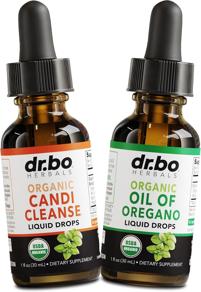 Candi Cleanse " Oregano Oil Drops - Aceite Orgánica de Oregano Drops Liquid " Black Walnut Wormwood - Complejo de Equilibrio de Sobrecrecimiento Extrastre, Natural Oral Gut Cleanser Detox Health Supplements 1 oz