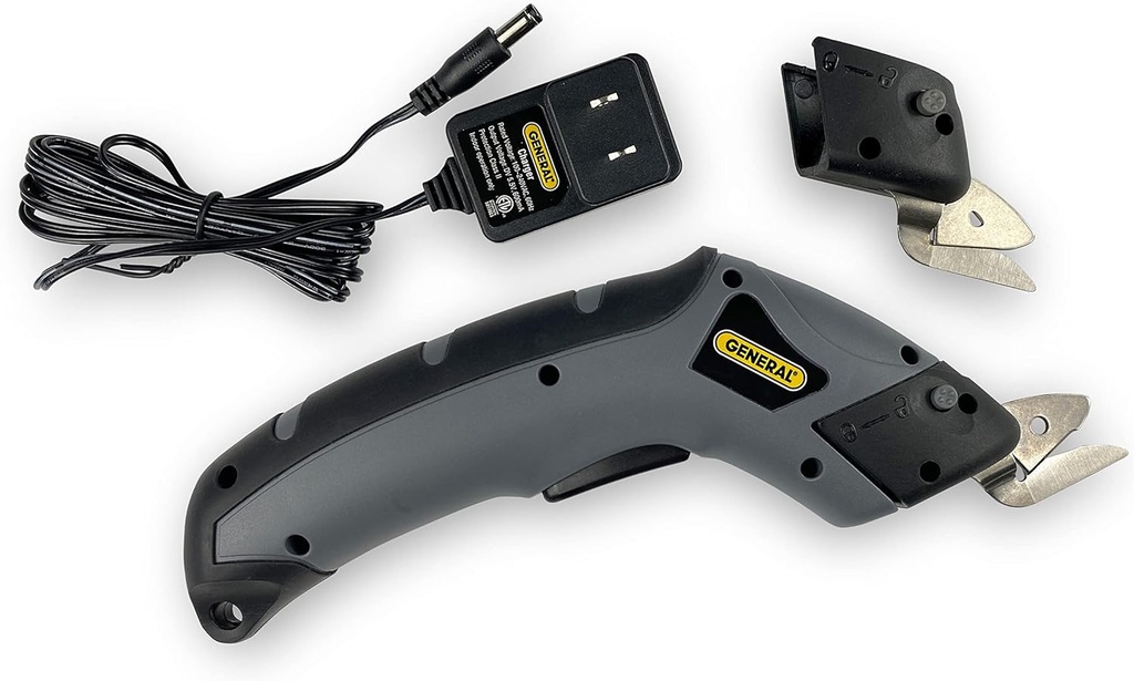 General Tools Cordless Electric Craft Scissors #ES1-Q with 2 Blades and Charger