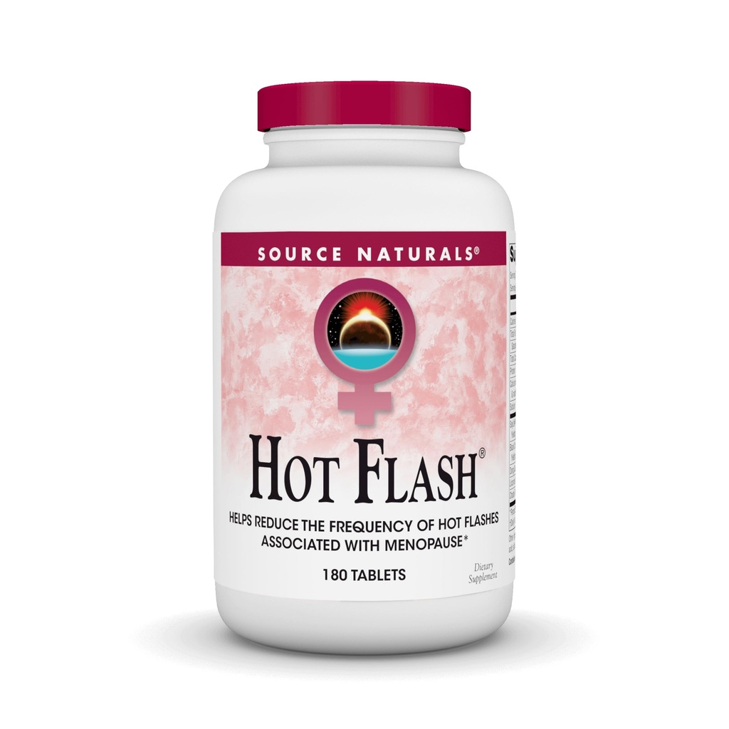 Source Naturals Hot Flash - Helps Reduce The Frequency of Hot Flashes Associated with Menopause, Non-GMO Soy - 180 Tablets - 60 Day Supply