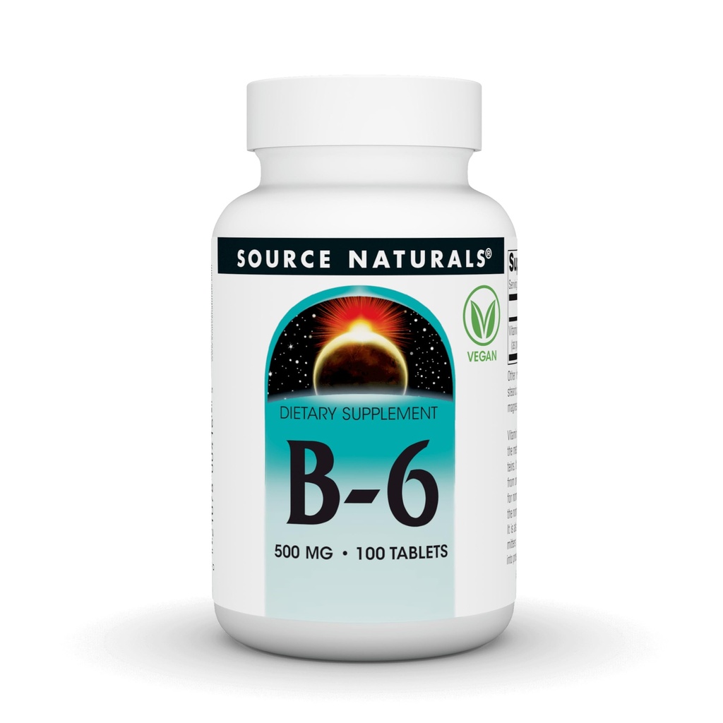 Source Naturals Vitamin B-6-500 mg, 100 Tablets