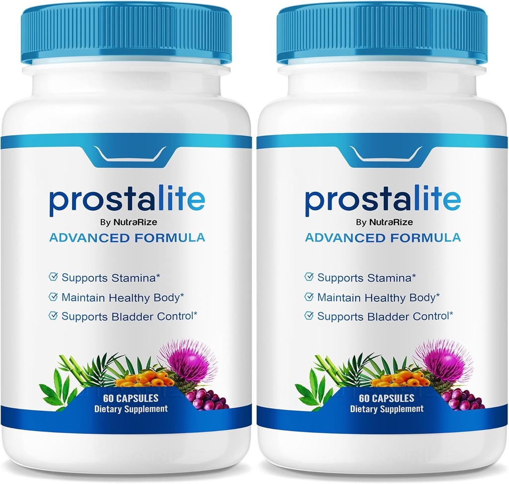(2 Pack) Prostalite Capsules, Prostalite Prostate Support Supplement, Prostalite All-Natural Supplement for more Control, Prostalite Maximum Strength Pills, Prosta lite Reviews (120 cápsulas)