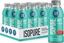 Isopure Zero Carb 32g Clear Protein List-to-Drink, Whey Protein Isolate, Blue Raspberry, 12 Pack (Packaging May Vary)