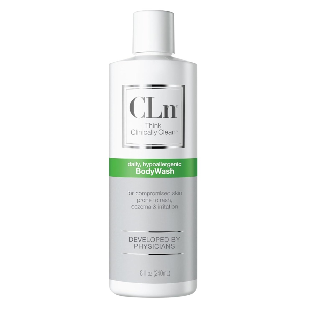 CLn® BodyWash –No-Drying Body Wash, For Compromised Skin Prone to Eczema, Dermatitis, Rash & Hidradenitis Suppurativa, Fragrance-Free &amp; Paraben-Free, 8 fl oz.