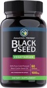 Increíbles Herbs Black Seed Oil Capsules - Black Seed Oil Pills, Black Cumin Seed Oil Capsules, Cold Pressed Nigella Sativa Suplemento, Blackseed Oil, Non GMO, 100% Puro - 60 cápsulas vegetarianas, 1000 mg