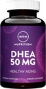 MRM Nutrición DHEA 50mg ← Envejecimiento saludable ¦ Micronized for Absorption  durable Memory + Mood Silencio HPLC Tested for Purity + Potency  durable Gluten-Free + Vegan + Non GMO TEN 90 Servings