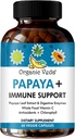 Orgánica Veda Papaya Leaf Plus Suplemento - Plaqueta de sangre Super Extracto Immune cápsulas con Papaya enzimas digestivas, clorofila, extracto de semilla de uva, vitamina C - médula ósea " Gut Health - 60 ct
