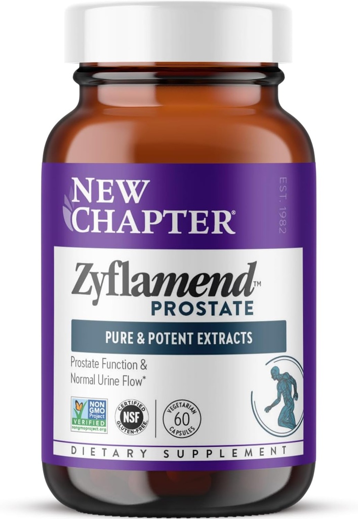 Nuevo capítulo Suplemento de próstata Zyflamend Prostate con Saw Palmetto + Pumpkin Seed Oil + Turmeric para la pólvula Vegetariana de Salud Prostata, 60 Conde