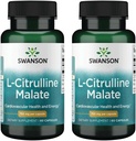 Swanson L-Citrulline Malate - Suplemento Aminoácidos Promoción de la Producción de Energía " Circulación de Sangre Saludable - Fórmula Natural Apoyo Bienestar general - (60 cápsulas, 750 mg cada uno) (2 paquete)