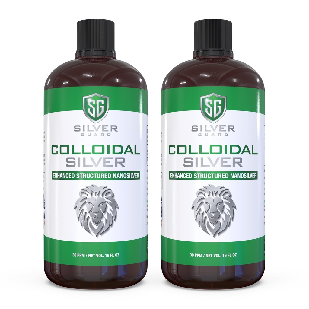 **Enhanced Colloidal Silver Liquid – Ultimate Immune Support Supplement | Immunity Boost & Immune Booster for Adults | Silver Water Solution for Immune Defense | 30 PPM Structured Silver | 2 Pack**