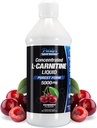 Parker Naturals Concentrado L-Carnitine Liquid, 5000mg Todo Natural Cherry Flavored Suplemento, L-Carnitina L líquido con Vitamina V5, 16.23 Fl. Oz