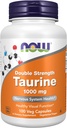 AHORA Suplementos, Taurine 1.000 mg, Doble Fuerza, Nervous System Health*, 100 Veg Capsules