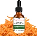 MagMushroom Cordyceps Mushroom Extracto Tintura líquida, Suplemento diario, doble extraído para potencia máxima, 2 Fl. oz., 60 diarios