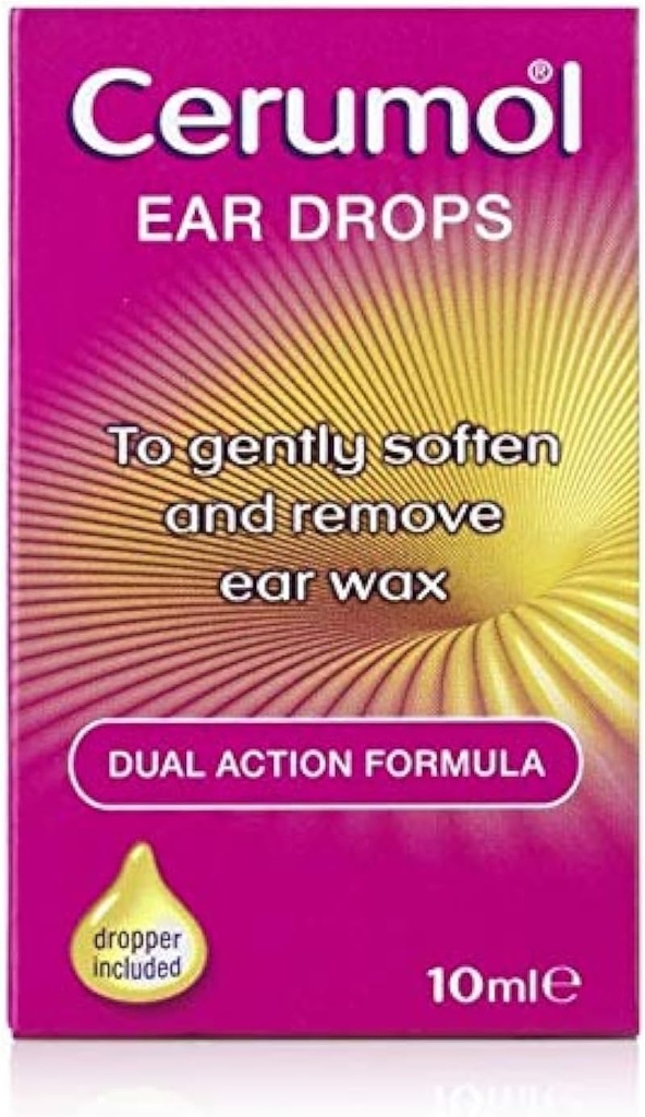 Dual Action Ear Drops, 10ml, Gentle Formulation, Ayuda a aliviar los síntomas de Ear Wax, Softens Earwax, Dropper Incluido