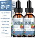 gota líquida Glycinate de Magnesio - Triple Absorción Suplemento de Apoyo Nervios, Noche, Corazón, Musculos Metabolismo* -Sugar-libre con Potasio, L-Teanina, Moss Vitamina B,C,D3, K2-2