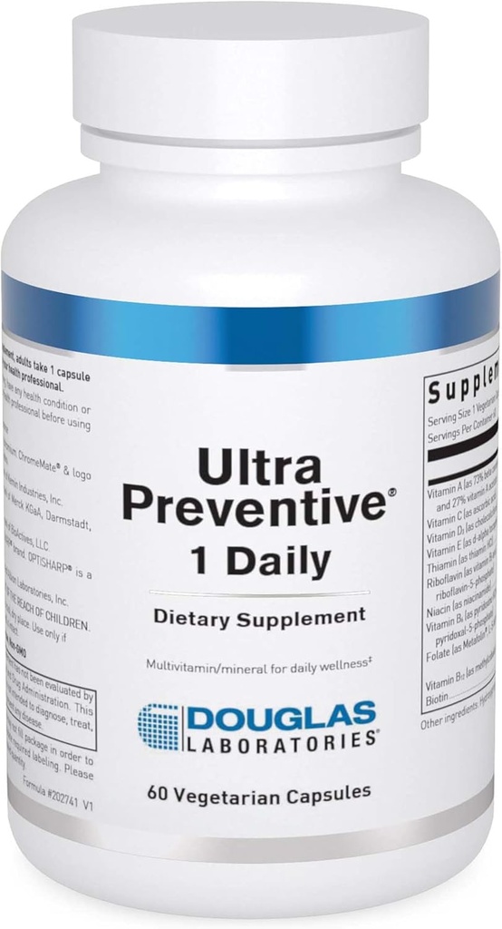Douglas Laboratories Ultra Preventive 1 Daily ← Multivitamin and Mineral Supplement to Support Energy Production, Immune Function, and General Health* ← 60 Capsules