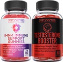 Atlantis Nutrition 8-in-1 Immune Support 60 Gummies + Testosterone Booster 2-Pack (120 Gummies)
