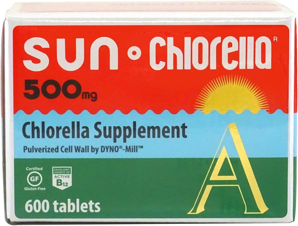 Sun Chlorella Twice As Nice Bundle 2ct 500mg Whole Body Wellness Green Algae Superfood Suplemento 600 Tablets Plus Powder Green Algae Superfood Suplemento 10x6g Packets
