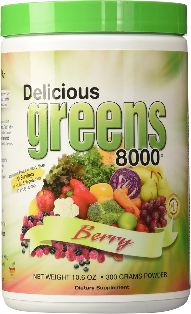Greens World Delicious Greens 8000 Berry - 10.6 oz