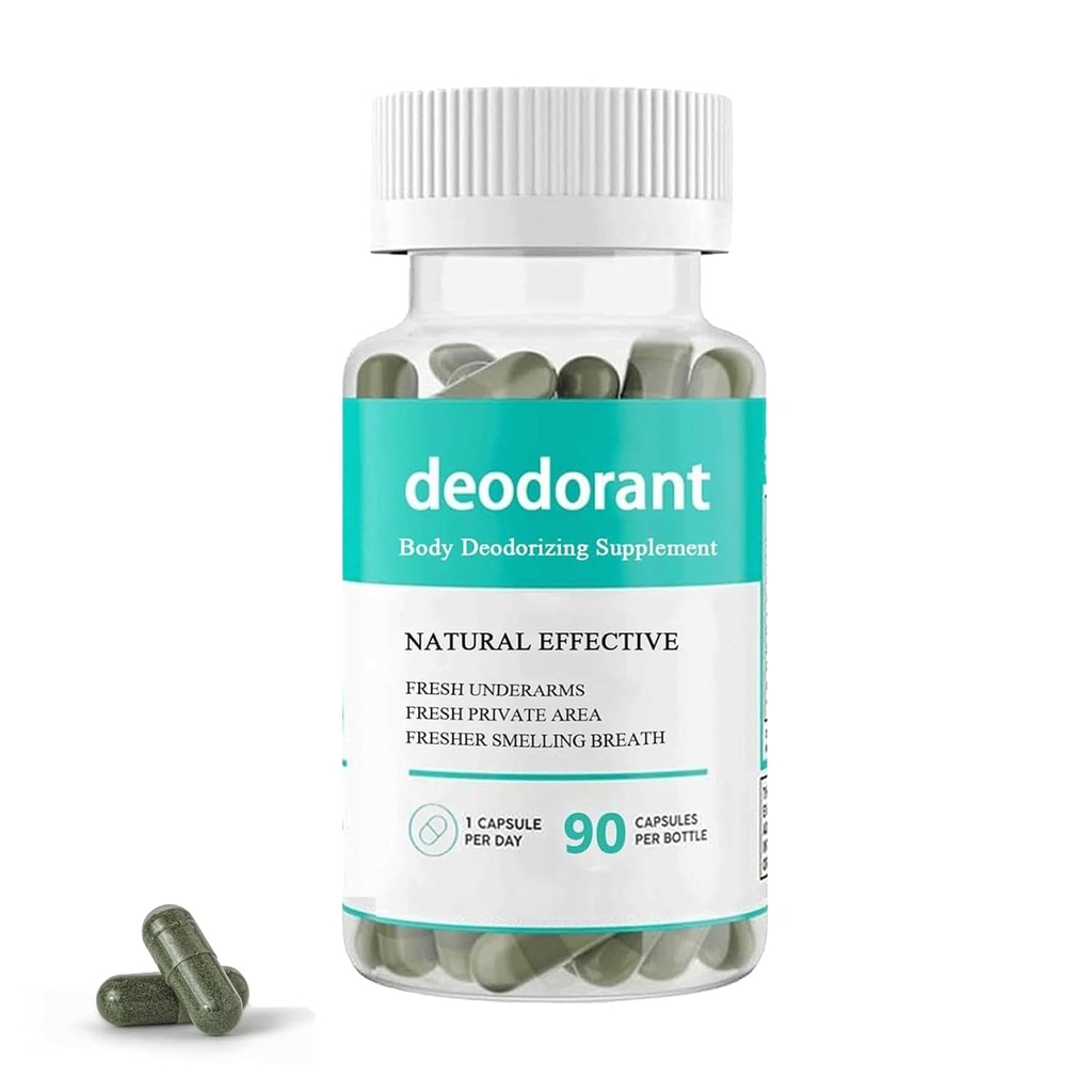 Body Deodorizing Supplement, Body Deodorizing Capsules,Body Deodorant Capsules,Chlorophyll Deodorizing Capsules,Deodorizing Supplement (1PCS)