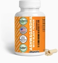 Genérico orgánico Ashwagandha " Black Pepper Capsules, 1300mg " 10mg, 60 Cuenta, Inmunidad superior " Mood Naturalmente