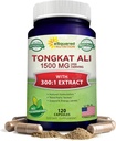 aSquared Nutrition Tongkat Ali 1500mg - 120 Capsules - Longjack (Eurycoma Longifolia) Extract Supplement & Long Jack Root Powder Pills - Tongkat Ali for Men & Women
