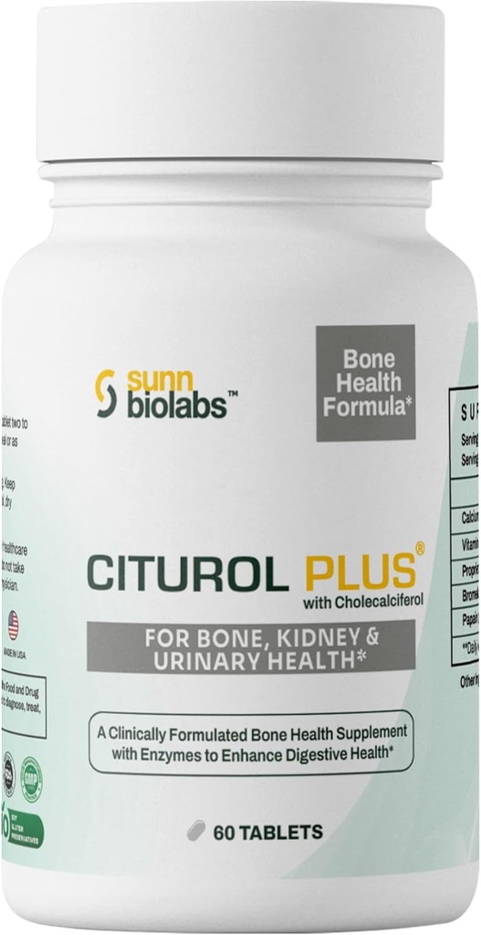 Citurol Plus Bone Health Supplement for Bone, Kidney &amp; Urinary Health, 60 Tablets